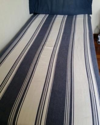 Letto Singolo Flou Nathalie Blu