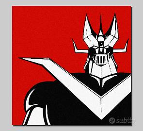 IL GRANDE MAZINGA quadro acrilico WAZ POP ART