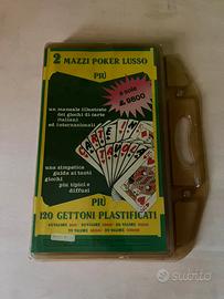 Valigetta nuova vintage di giochi con le carte