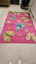 tappeto cameretta bambini farfalle 216x160