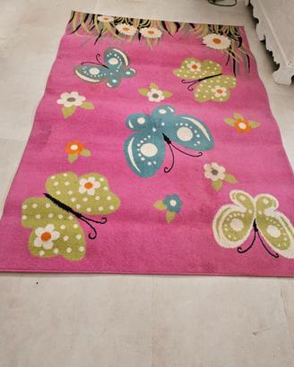 tappeto cameretta bambini farfalle 216x160
