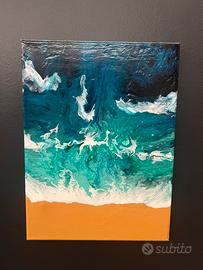 Quadro acrilico fluid painting