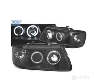 FARI PER AUDI A3 8L 96-00 ANGEL EYES CCFL FONDO NE
