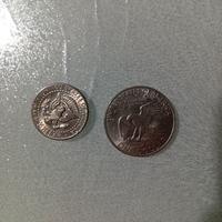Moneta One Dollaro + moneta Half dollar argento