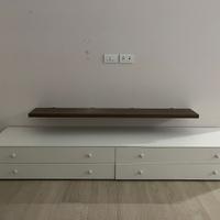 Mobile porta tv con cassettiera doppia e mensola