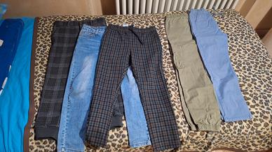 Stock 5 pantaloni bimbo 8 anni