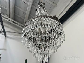 CHANDELIER LAMPADARIO VINTAGE H 80 x 40 L