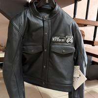Giubbino moto in pelle
