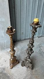 Lampada candelabro  legno