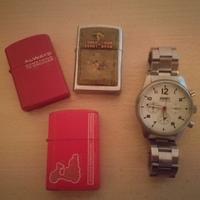 orologio zippo + accendini tipo zippo