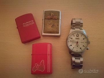 orologio zippo + accendini tipo zippo