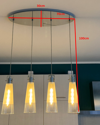 Lampadario moderno a sospensione – 4 luci