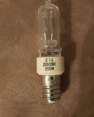 Lampada alogena E 14 250W nuova