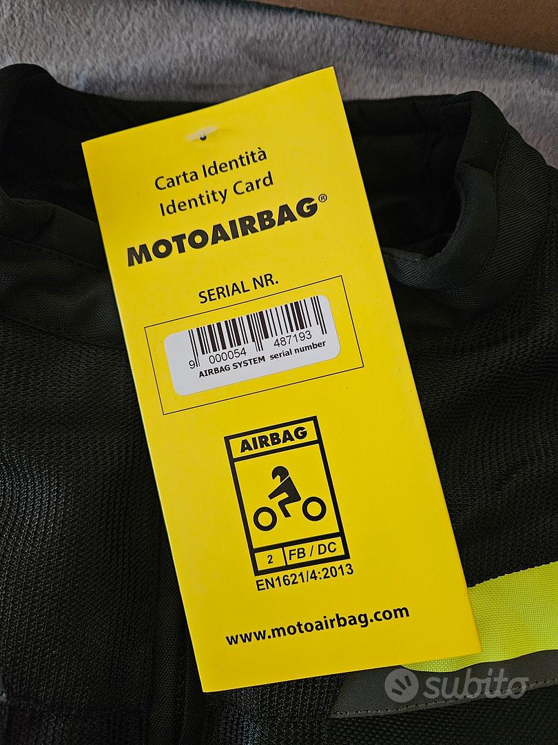 MOTOAIRBAG MAB v3.0 GRIGIO GILET MOTO SCOOTER CON 2 SISTEMI AIRBAG FAST LOCK