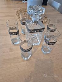 Set cristallo e argento