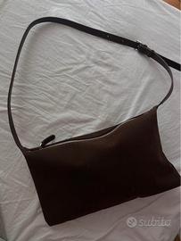 Borsa in camoscio color cioccolato