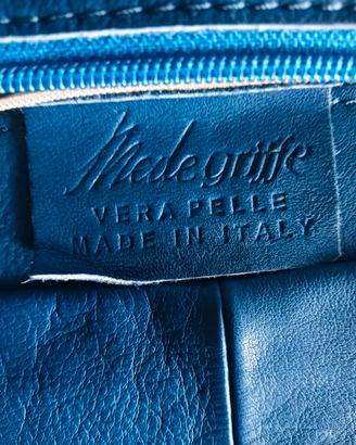 Borsa in vera pelle con catene. Medegriffe.