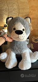 Husky Peluche Cane Gigante Husky Pupazzo Cane Gigante Husky