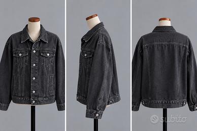 Giacca di jeans nera