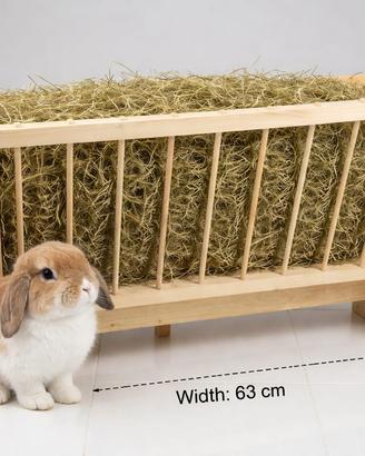 Fieniera XL  LARGE per Conigli – Portafieno LEGNO