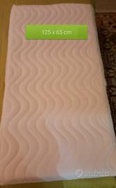 materasso lettino bimbo in memory+ lattice  125x65