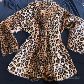 Cappotto im eco-pelliccia leopardato-made in italy