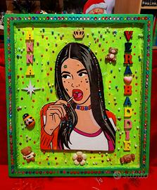 Quadro legno in rilievo.