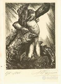 Stampa su carta -David Alfaro Siqueiros 1896-1974