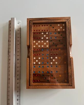 Domino gioco in legno di iroko