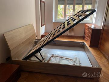 Letto contenitore in legno