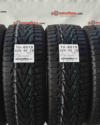 4 Pneumatici 225/45 R18 Pirelli Ice Zero Chiodate