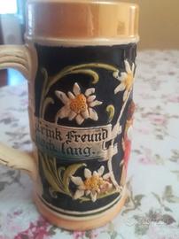 set bicchieri in ceramica da birra