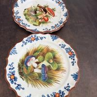 Set 2 piatti decorativi ceramica 'Marchi Bassano