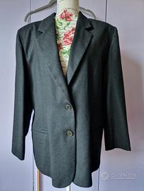 giacca nera lana vintage filato Miroglio