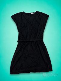 Mango Suit abito nero ricamato M elegante