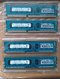 Kit 16GB (4x4GB) RAM DDR3 SK Hynix PC3-10600E ECC