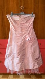 Abito rosa cipria elegante Made in Italy POIS