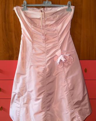 Abito rosa cipria elegante Made in Italy POIS