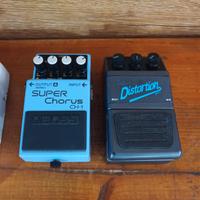 pedalini effetti  per chitarra corus, distorsore ,