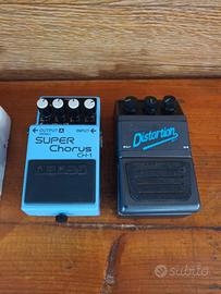 pedalini effetti  per chitarra corus, distorsore ,