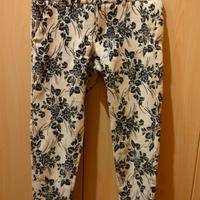 pantaloni skinny in tessuto operato elasticizzato 