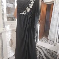 Abito da cerimonia donna monospalla nero