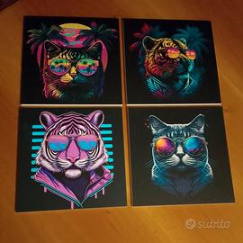 mosaico gatti e tigri