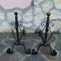 Alari per camino in ferro battuto