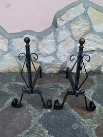 Alari per camino in ferro battuto