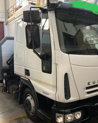 Iveco Eurocargo 75E17 Con Gru Guida Libera