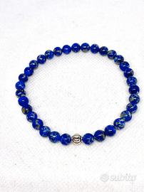 Bracciale 22 cm Lapislazzuli Afgani naturali 6 mm