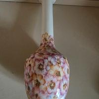 vaso con fiori dipinto a mano 