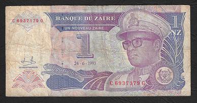 Zaire - banconota circolata da 1 Zaire P-52a