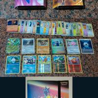 Lotto carte Pokemon t Album + 2 Mazzi + Codici